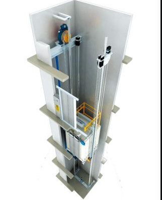7 인치 스크린 MRL 엘리베이터 4명의 사람 400KG MRL 견인 상승
